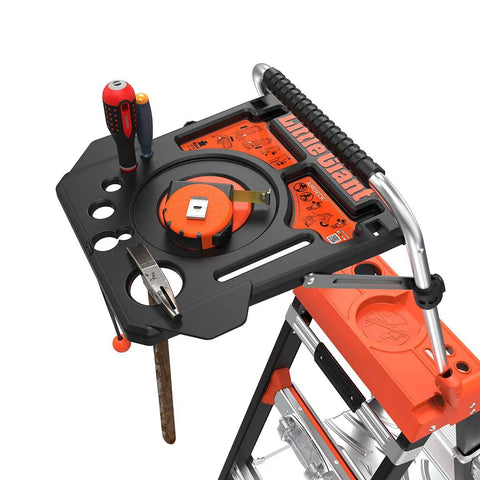 AirDeck Ladder Workstation Accessory With Handrail And Tool Tray Plastic Build Keeps Your Gear Handy At The Top Of The Ladder Fits Most Ladders 25 Lb Load Rating