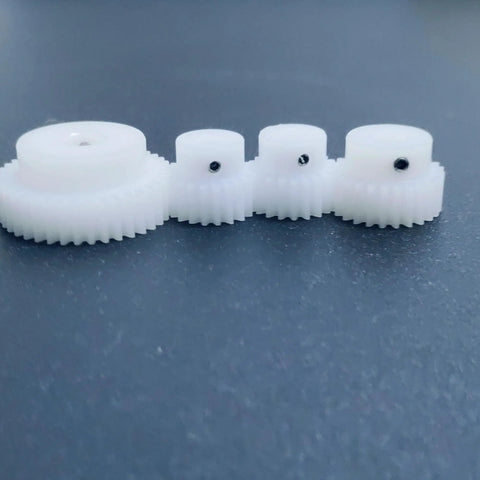 Two Pack 0.5 Module POM Spur Gears With Step Tooth 29 Teeth 15.5mm Diameter Bore Options 3mm To 8mm Straight Cylindrical Gear