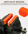 8 Inch Rubber Magnetic Vise Jaw Pads Soft Anti Scratch Jaws For DIY Woodworking Clamping Orange With Built In Magnets