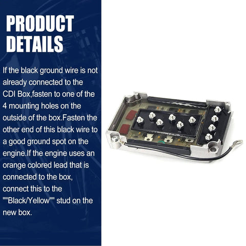 CDI Switch Box Replacement For 50 To 275 HP Outboard Motors Power Pack 332 7778 332 7778A12 shown with detailed wiring instructions.