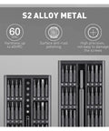 63 In 1 Precision Screwdriver Set With Magnetic Bits For Home Repair Jobs Including Phillips Torx And Hex Head Tools Kit With S2 alloy metal, 60 HRC case