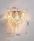 Drip Up Your Wall Decor Game With This Modern Crystal Wall Sconce Featuring A Solid Metal Build And Versatile E14 Socket. 26x15x28 cm.