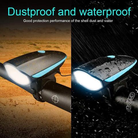 All In One Bike Light With Horn And Bell For Night Rides On Bikes Electric Scooters And Kids 140 Decibel Siren Three Lighting Modes Two In One Safety Pack