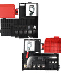 Heavy Duty Battery Distribution Fuse Block Direct Bolt On Replacement For 2014 2020 Chevy Suburban Silverado Tahoe Gmc Yukon Sierra Escalade Rock Solid Plug And Play Electrical Power Junction Box Assembly close-up view showing terminals and cover.
