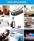 Smooth Operator Telescopic Linear Electric Actuator 24V in various settings like furniture, office, boat and entertainment.