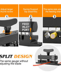 Adjustable and Portable Wire Stripper Machine for DIYers and Pros, showing blade depth adjustment and feed inlet port.