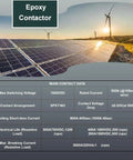 Heavy Duty High Power DC Contactor Rated At 1500 Volts And 500 Amps Hella Durable For Electric Vehicles on solar panel background.