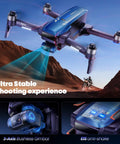 Beast Of A Drone With 8K Photos And 4K Video, 3-Axis Gimbal For Ultra Smooth Shots, drone flying over landscape with rider.