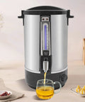 Commercial Electric Hot Water Dispenser 2200W Stainless Steel Boiler, 3.4 Gal Capacity in a kitchen setting