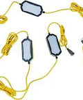 Tough-As-Nails 50ft LED String Light With Heavy-Duty 16/3 SJTW Cord, Uplight 5-15 Plug, IP65 Plastic Housings, 4-Way Mounting Loop