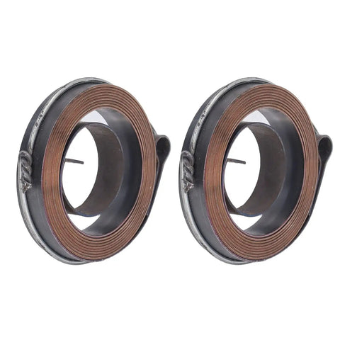 Pro Grade Drill Press Return Spring Set Beefy Two Piece Steel Feed Return Coil Assembly Anti Rust Chrome Plated For Bench Drills