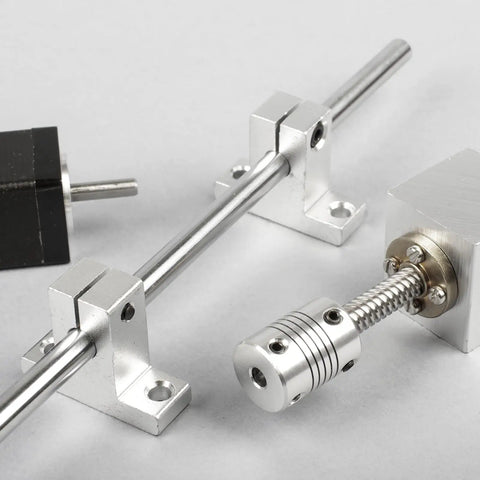 4 Pack SK25 Aluminum Linear Rod Rail Shaft Support Brackets for 25mm Shaft, Rail Guides Mounting for CNC Machines, 3D Printers