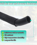 Premium PCV Breather Hose Kit For Subaru WRX Impreza Outback And Forester Turbo Direct OEM Swap Replace 99071AC220 Super Durable Fix braided rubber hose close-up