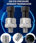0 To 100 Psi Fuel Oil Pressure Sensor Transducer With Plug And Play Harness Kit One Eighth Inch NPT Thread Stainless Steel 316