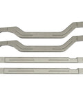 Rear Radius Rod Arms Support Kit For 2014 To 2023 Polaris RZR XP 1000 And XP 4 1000 With Beefy Boxed High Clearance Suspension And Heavy Duty Silver Steel For Off Road Performance Durable Construction Easy Bolt On Upgrade, four silver arms