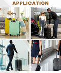 Various suitcases with One Piece Luggage Telescopic Handle Replacement For Suitcase Pull Grip Black Six Point One Inch, travel scenes