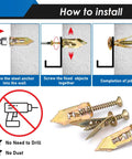 Steps to install Heavy Duty Self Drilling Drywall Anchors With Screws Kit 180 Pack Zinc Plated Steel Expansion Bolts.