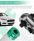 Hella Tough And Dead On 22 Millimeter Socket Half Inch Drive Heavy Duty Impact Tool With Pin Holes Protective Sleeve for universal driver use.