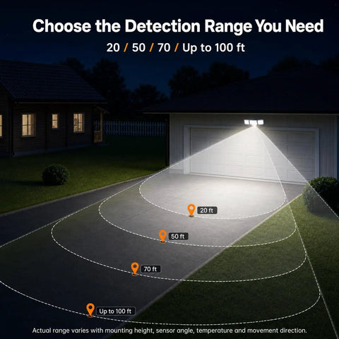 Ultra Bright Dimmable Led Floodlight With 240 Degree Dual Motion Sensor Hardwired Outdoor Security Lamp No Fuss Setup And Dang Good Coverage For Driveways Garages And Yards