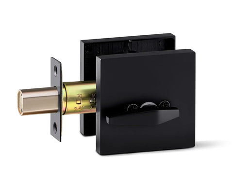 Single Cylinder Deadbolt Lock Slim Square For Front Door Built Tough High Security Heavy Duty With Thumb Turn Inside