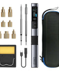 Go-To 2 In 1 Heat Set Insert Tool And Soldering Iron Kit 100W Quick Heating for 3D printing and electronics with case and inserts