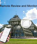 WiFi Temperature Humidity And Ambient Light Sensor With Pro Grade Data Logger External Probe Support Real Time Alerts Two Point Four GHz Wireless Must Have Free iOS Android App IFTTT Compatible shown in monitoring greenhouse with smartphone
