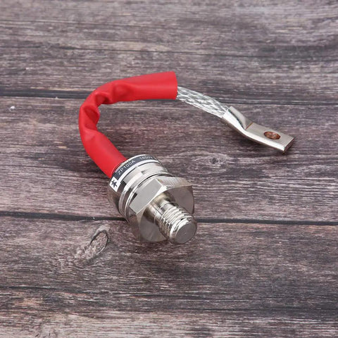 1600V ZP100A Spiral Power Stud Rectifier Diode For Beefed Up Heavy Duty Power Systems 100A Forward Current 2000V Reverse Voltage Low Frequency Electronics 16mm Thread Size, 16mm stud with cable lug