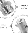 Hydraulic Grease Gun Needle Fitting 3 Pcs Stainless Steel Set For Trucks And Cars Ensures Leak Proof Functionality Bspt Screw Compatible For Smooth Use And Long Life No Drips On Hands Solid Tools For Daily Maintenance Needs. stainless steel BSPT thread detail view