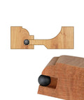 Cabinet Door Spacers Set For One Quarter Inch Grooves, Rubber Ball Stabilizers in wood panel, Black Color, Auto Center Alignment, SPACE260P Rok