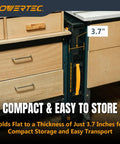 Beast Of A Heavy Duty Portable Folding Work Table With A 33 Point 5 Inch By 24 Inch Surface Handles Up To 1650 Lbs Compact storage
