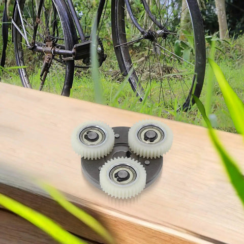 Beefed Up Nylon Gear Drive Kit For 250W 350W E Bike Hub Motors With 36T Planetary Gears Bearings and Clutch Set on wood