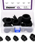 Silicone Hole Plug Kit with 5 Sizes Range 26mm 29mm 31.3mm 36.3mm 41.3mm in box with T-Shaped Rubber Stoppers