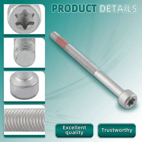 Close-up of bolt from Lower Fuel Injector Nozzle Seal Copper And Bolt Washer Kit for Dodge Sprinter Diesel, showing thread detail