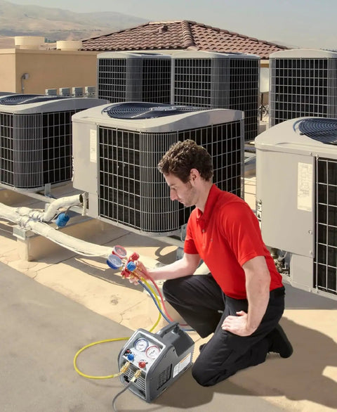 Compact Portable Liquid And Vapor Refrigerant Recovery Machine For Air Conditioning Techs And Weekend Warriors Making Appliance Repairs A Total No Sweat Experience With Knockout Extraction Pulls You Can Trust On Any Residential Project