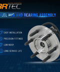 Rear Wheel Bearing And Hub Assembly 512519 Fit For 2014 To 2021 Mazda 6 And 2016 To 2021 Mazda CX5 FWD Rear Left Or Right With ABS 5 Lug