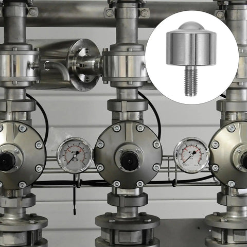 High Precision Steel Ball Transfer Bearing Caster With M12 Threaded Bolt One Inch Roller in industrial machinery setup