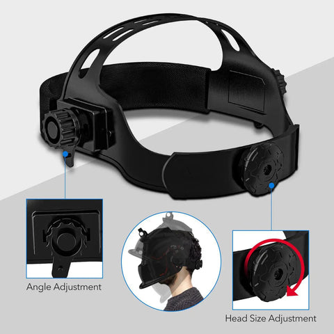 Adjustable Comfort Welding Headgear With Full Face Coverage Built Tough For Welders Lightweight ABS Protective Gear