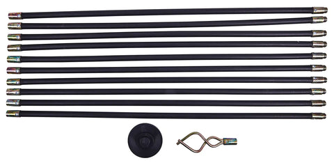 Heavy Duty Drain Clearing Kit With Flexible Snake Rods And Sturdy Rubber Plunger for Kitchen Sink and Bathroom Tub Clogs.