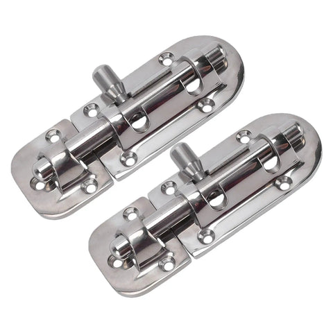 316 Stainless Marine Cabinet Lock Latch Sliding Kit With Polished Mirror Finish, durable and rustproof for boats and RVs