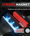 Heavy Duty 6 Inch Vise Jaw Pads With Magnetic Z Holder Anti Slip Soft Jaws Dual Pair Lock Down on bench vise with strong magnets.