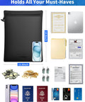 IPX8 Waterproof Document Bag Submersible One Meter For Business Travelers And Boating with various items including passports and documents.