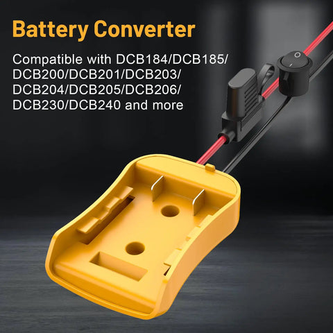 Yellow Battery Adapter For Easy Power Swaps, Plug And Play Universal Compatibility, 1 Pack, shown with connectors and wires