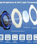 Components of 15X Magnifying Glass Lamp with Real Glass Lens and Stand