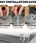 Heavy Duty Steel Fender Flat Washers Set 5/16 X 1-1/5 Inch Zinc Plated installation steps with bolt and nut fastening