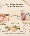 All In One Jewelry Making Kit With 1200 Pcs Small Open Jump Rings In Gold And Silver Assorted Sizes 4mm 5mm 6mm 8mm 10mm Plus Lobster Clasps Pliers Opener And Tweezers For Necklace Bracelet Charms Repair Kit shown with step-by-step guide for beginners
