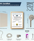 12 Inch All Metal Shower Head System With CUPC Certified High Pressure Rainfall components and certification with brushed nickel finish