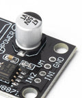Close-up of 4 Pack Brushed DC Motor Driver Module with PWM control, DRV8871-based H-Bridge for robotics, capacitor and IC visible