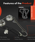 DIY Ready Engine Timing Chain Kit With Sprocket, Tensioner And Guide For 2.0L DOHC Hyundai Elantra and Kia Forte, product box shown.