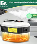 2500W Handheld High Temperature Pressurized Steam Cleaner with 4.5 Bar High Pressure Steam, device and steam nozzle
