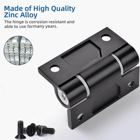 Adjustable Torque Hinge Heavy Duty Zinc Alloy Door Hinge For Cabinets And Closets Black 2.56 Inch By 2.17 Inch